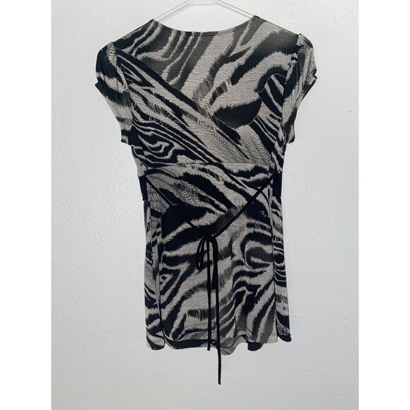 IZ Byer California Zebra Print Top - Picture 2 of 7